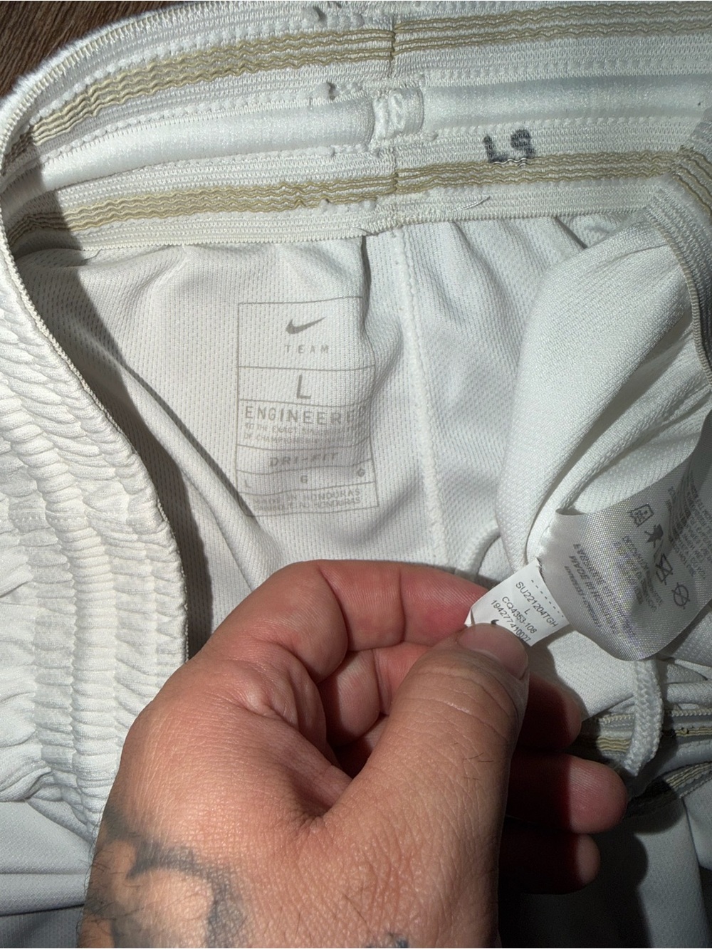 Nike Men’s Large Stock Fadeaway Basketball Shorts White blue CQ4353-108 - Picture 4 of 4